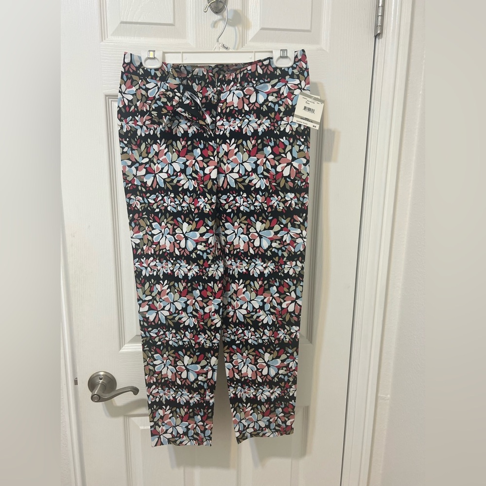 ANN TAYLOR BRIGHT WATER COMBO PANTS SIZE SMALL 0
